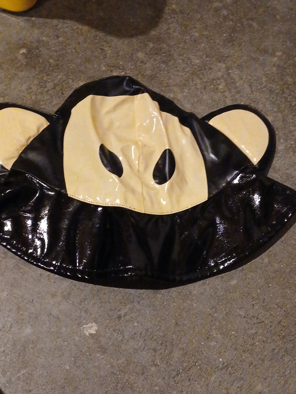 Paul Frank Black and Cream Monkey Rain Hat